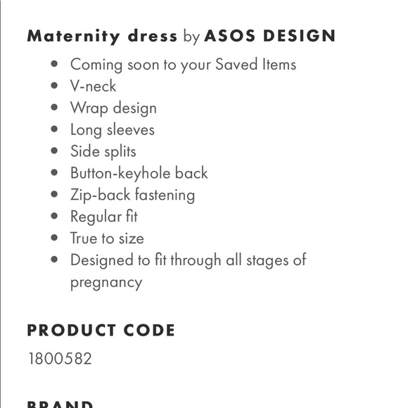 ASOS MATERNITY DRESS US10 - Picture 2 of 2